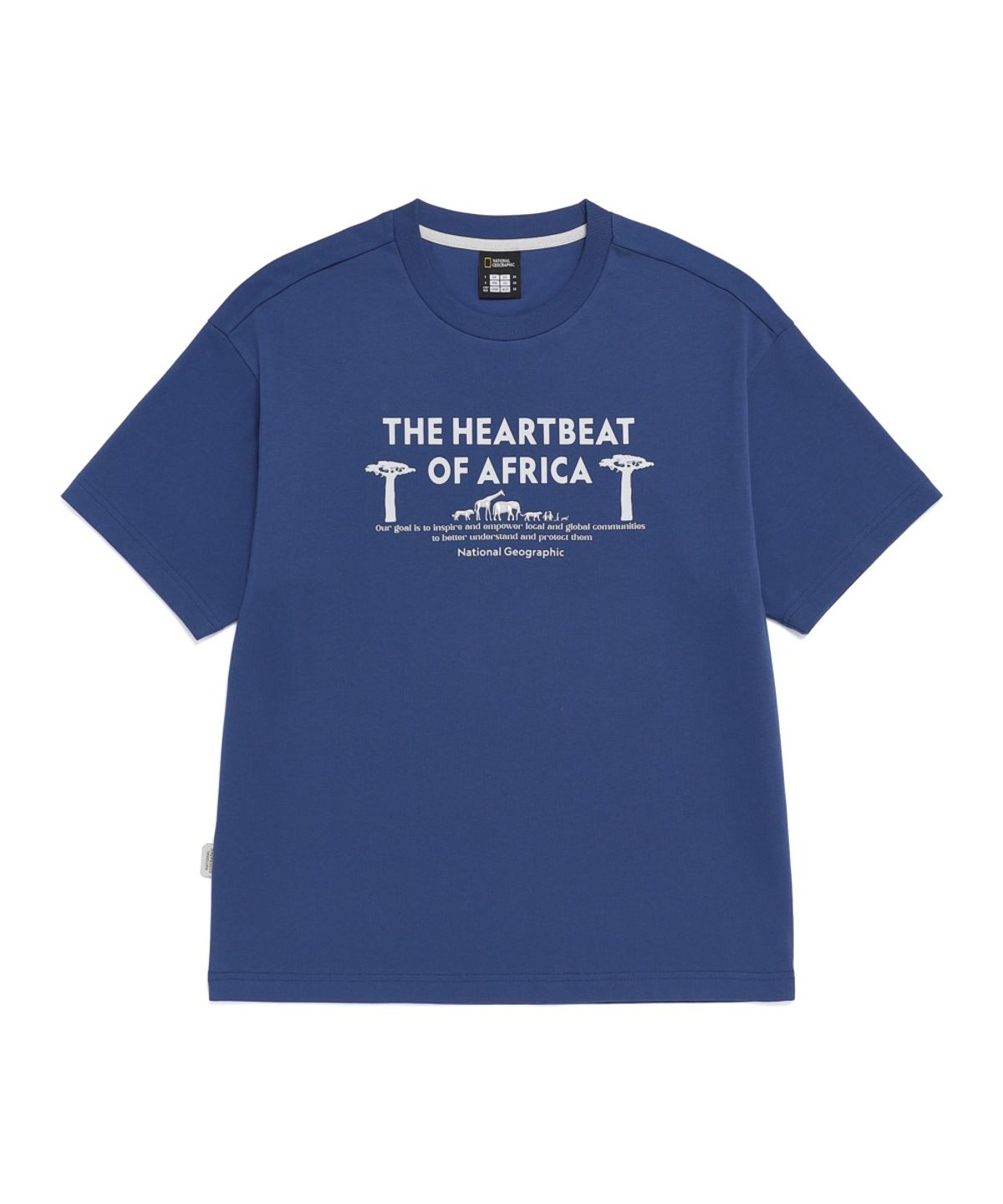 내셔널지오그래픽(NATIONALGEOGRAPHIC) N262UTS980 [AEROSILVER] 아비스 빅그래픽 반팔 티셔츠 DARK BLUE