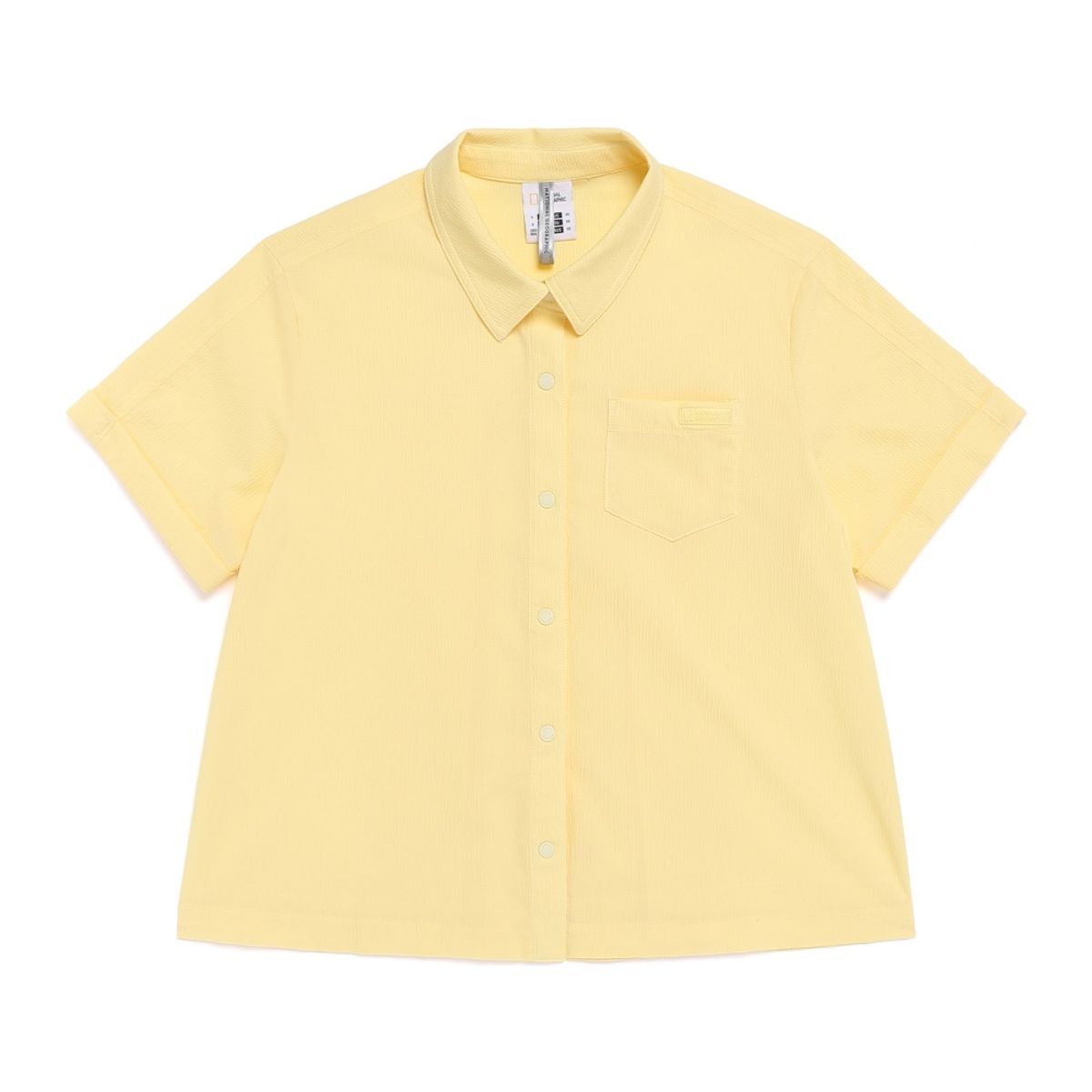 내셔널지오그래픽(NATIONALGEOGRAPHIC) N262WSH320 여성 에어서커 반팔 셔츠 PALE YELLOW