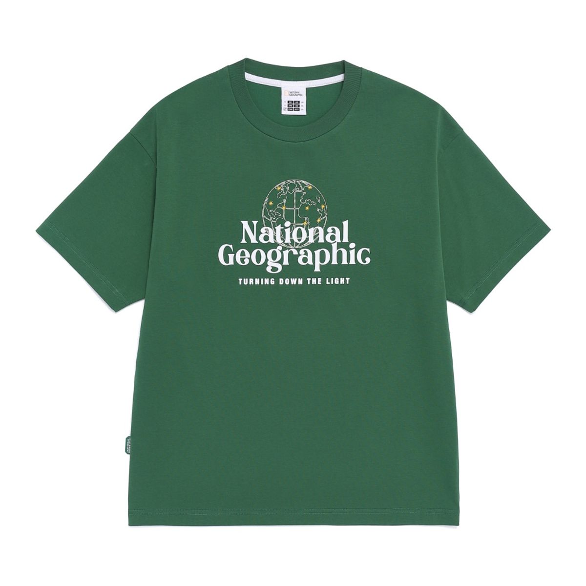 내셔널지오그래픽(NATIONALGEOGRAPHIC) N262UTS971 캐스터 빅그래픽 반팔 티셔츠 GREEN HILLS