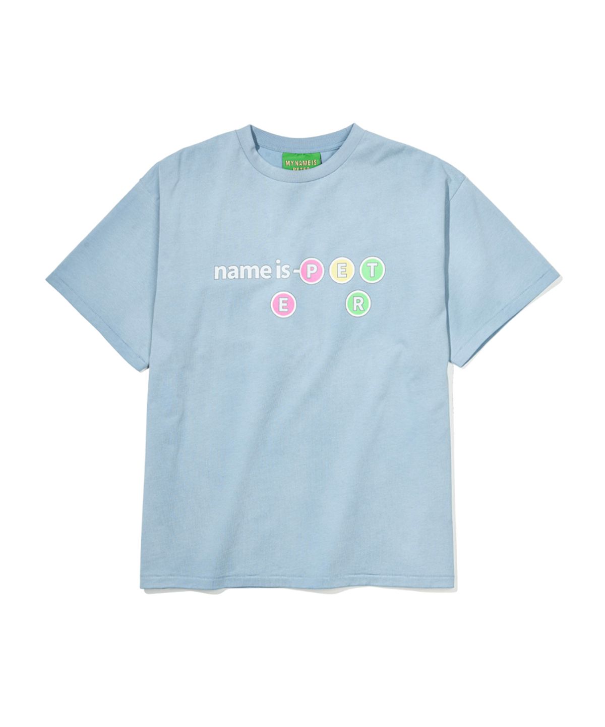마이네임이즈피터(MYNAMEISPETER) TRAFFIC LIGHTS T-SHIRT - VINTAGE BLUE