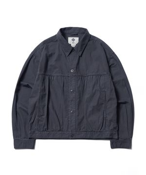 SHIRRING TRUCKER JACKET (DARK NAVY)