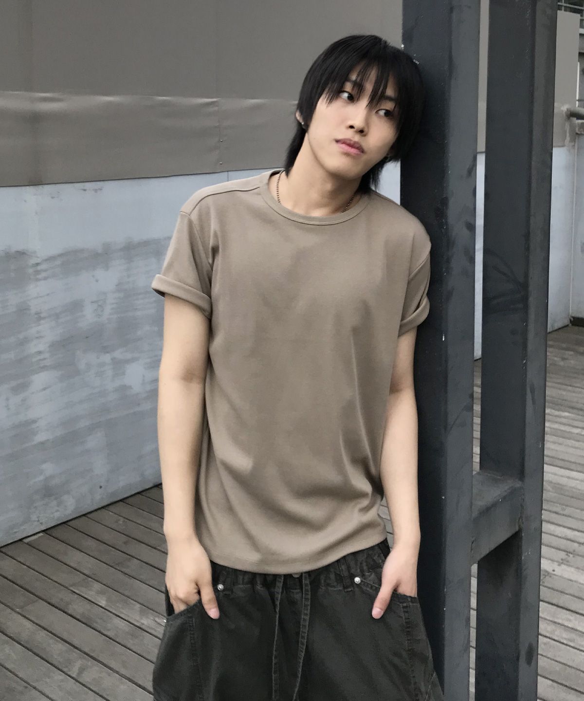 기철(KICHUL) All Day Soft T-shirt (Beige)