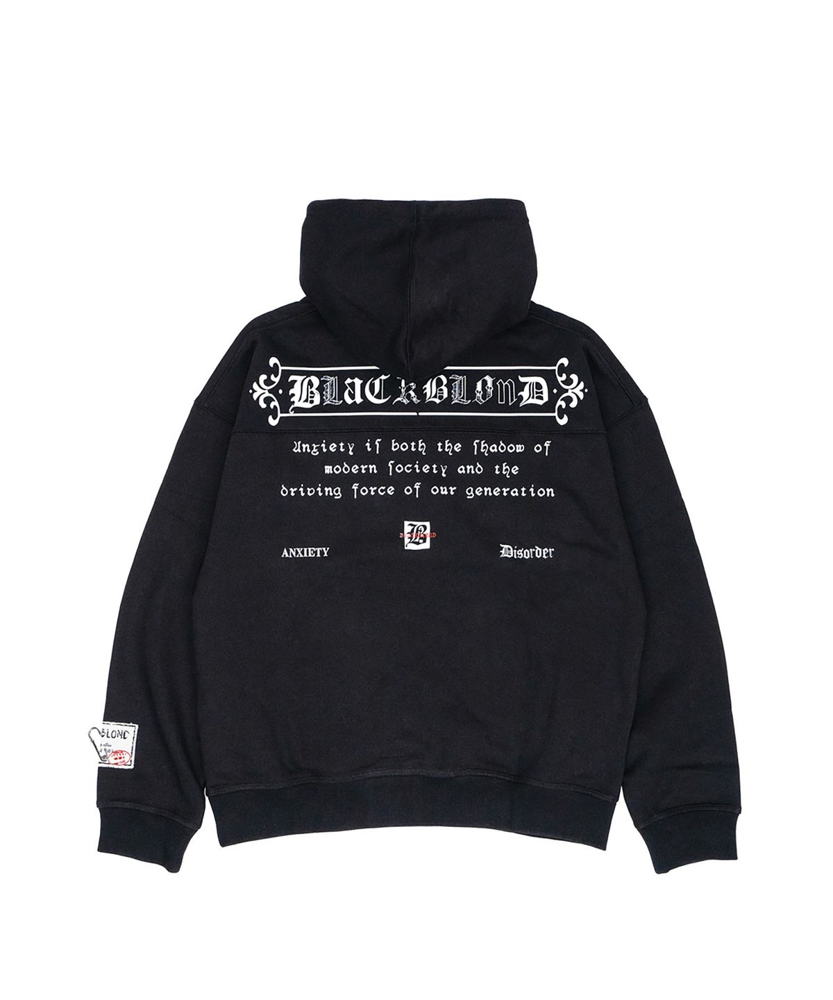 블랙블론드(BLACKBLOND) 비비디 엔틱 로고 후디 (블랙)
