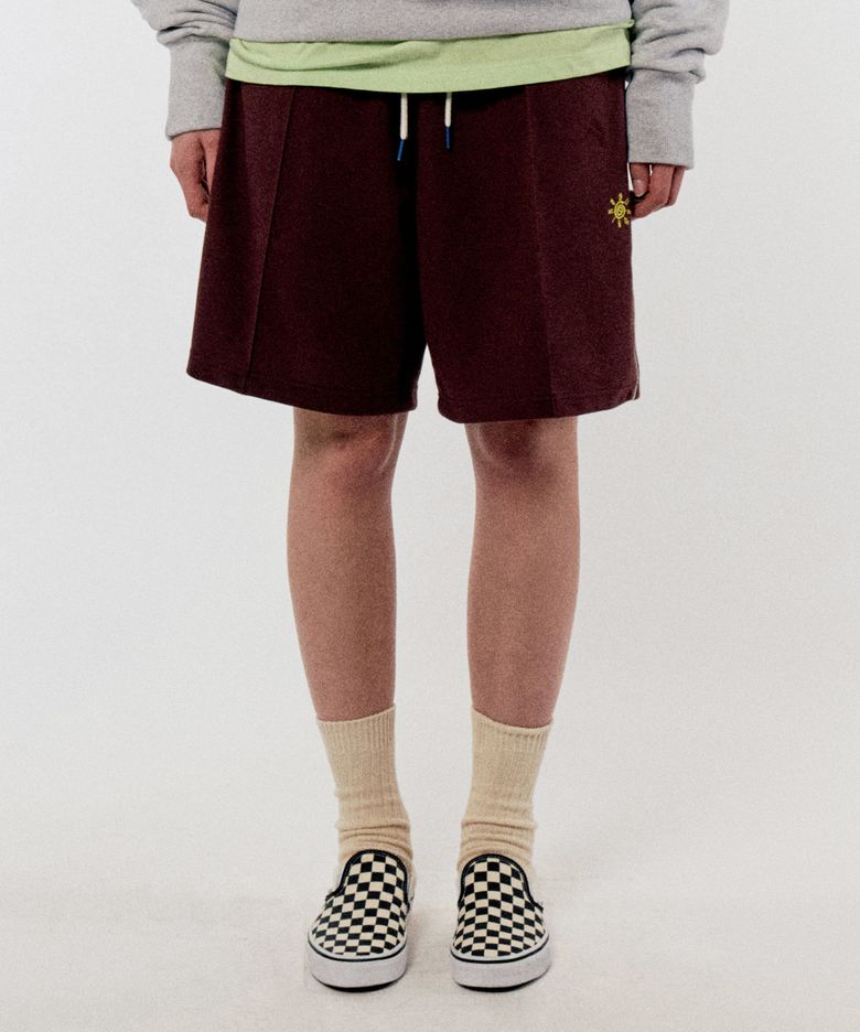 GOLDEN TRACK SHORTS_BURGUNDY