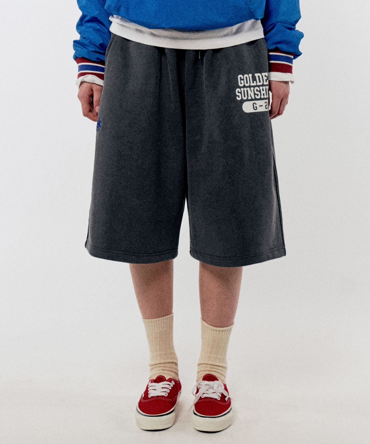 골든선샤인(GOLDEN SUNSHINE) G-2 BERMUDA SWEAT SHORTS_DARKGRAY