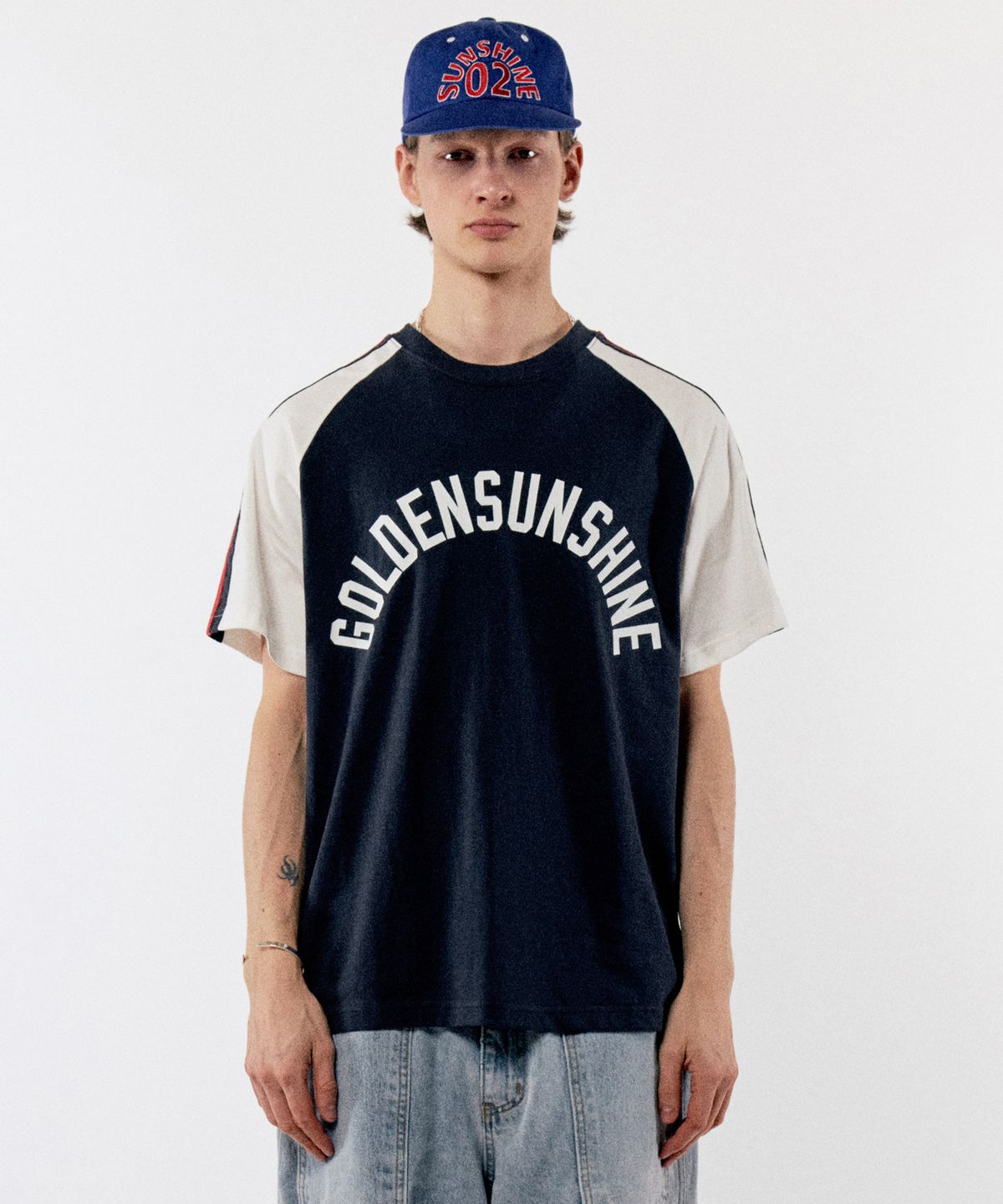 골든선샤인(GOLDEN SUNSHINE) 2G RAGLAN TEE_VINTAGE GRAY