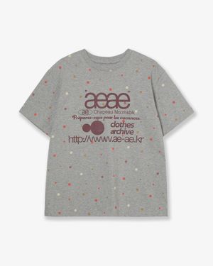 WEB LOGO COLOR DOT T-SHIRTS [MELANGE GREY]