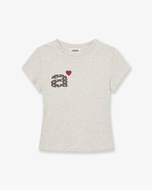 DOT SMALL LETTER TEE [OATMEAL]