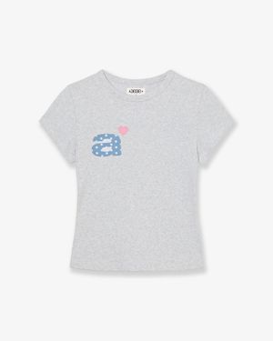 DOT SMALL LETTER TEE [LIGHT GREY]