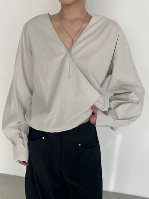 Wrap Line Two-Way Blouse (3C)