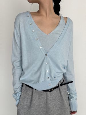 Button Cardigan Set (3C)