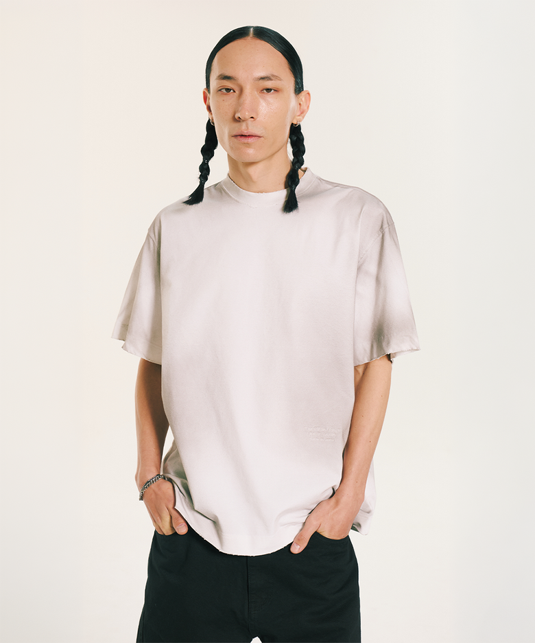 DIRTY SPRAY DYESD T SHIRT (WHITE)
