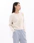 Gold Button Round-Neck Knit Cardigan (IVORY)