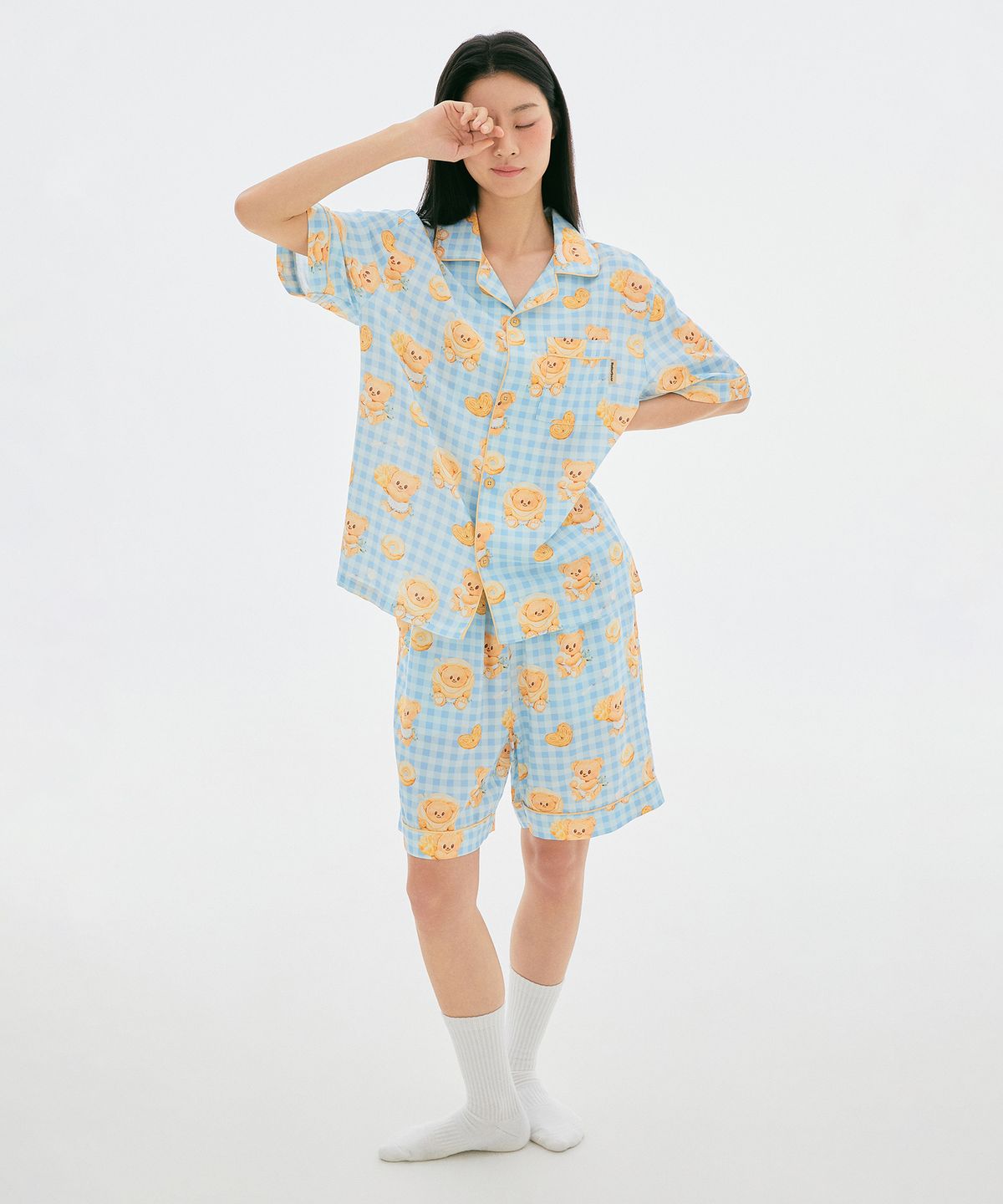스파오(SPAO) [버터베어] 반팔 파자마(LIGHT BLUE)_SPPPG23U14