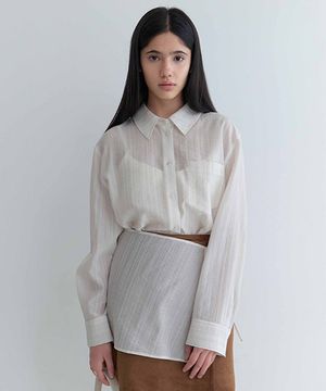 랩스커트 세트 스트라이프 셔츠 NEW6MB318