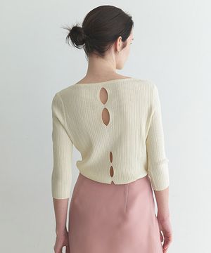 백 포인트 골지 니트 NEK6MP308