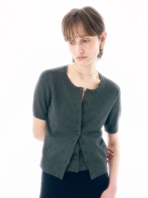 베이직 라운드 가디건&뷔스티에 SET GR