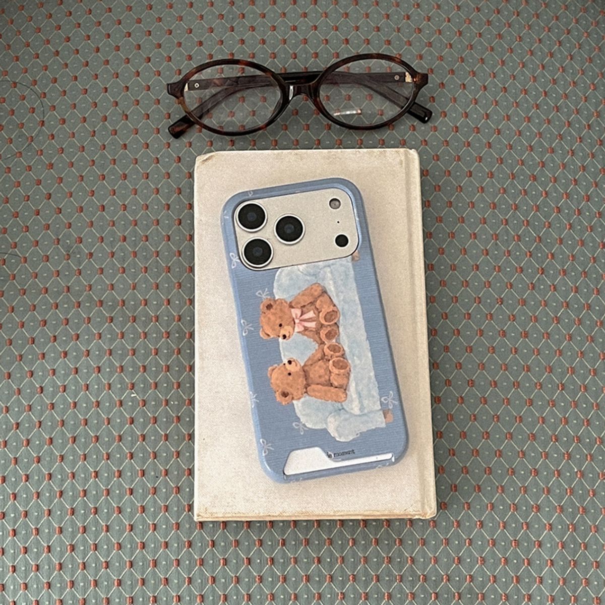메이드모먼(MADEMOMENT) teddy friends 디자인 [카드수납 폰케이스]