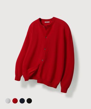 쿨 코튼 새들 라운드 가디건_4Color