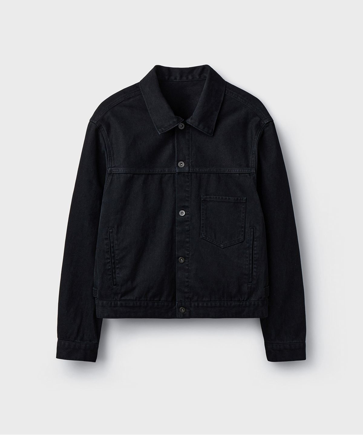 유니온블루(UNION BLUE) [V2] DELPHI TRUCKER JACKET [BLACK]