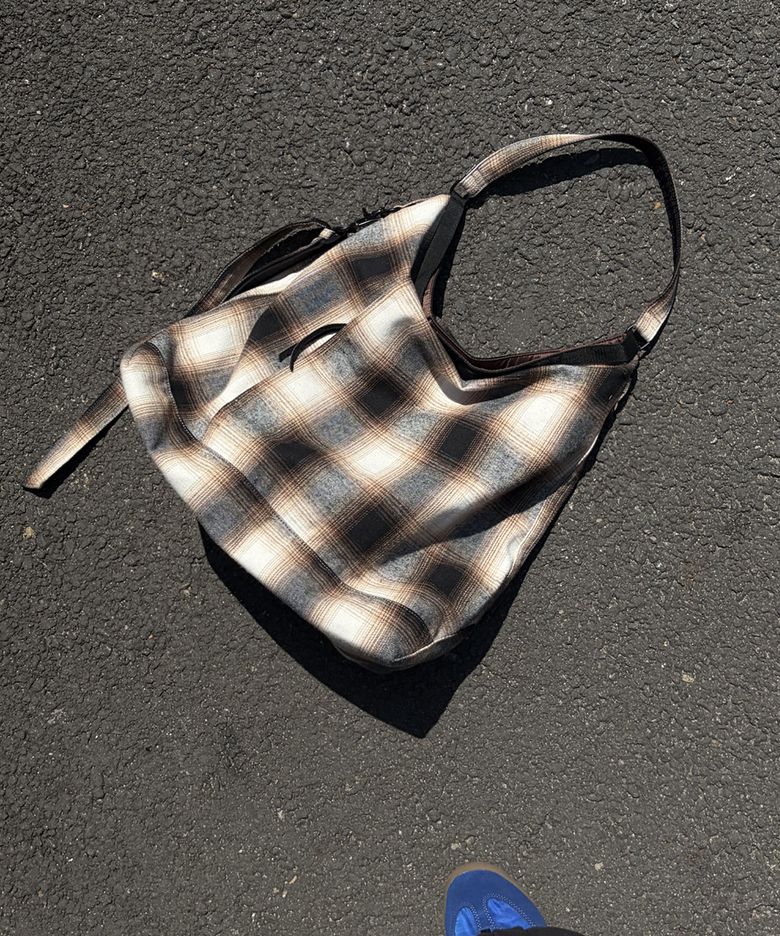 Essential 2way Shoulder Bag / Brown Check