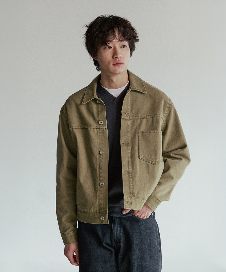 [V2] DELPHI TRUCKER JACKET [TAN]