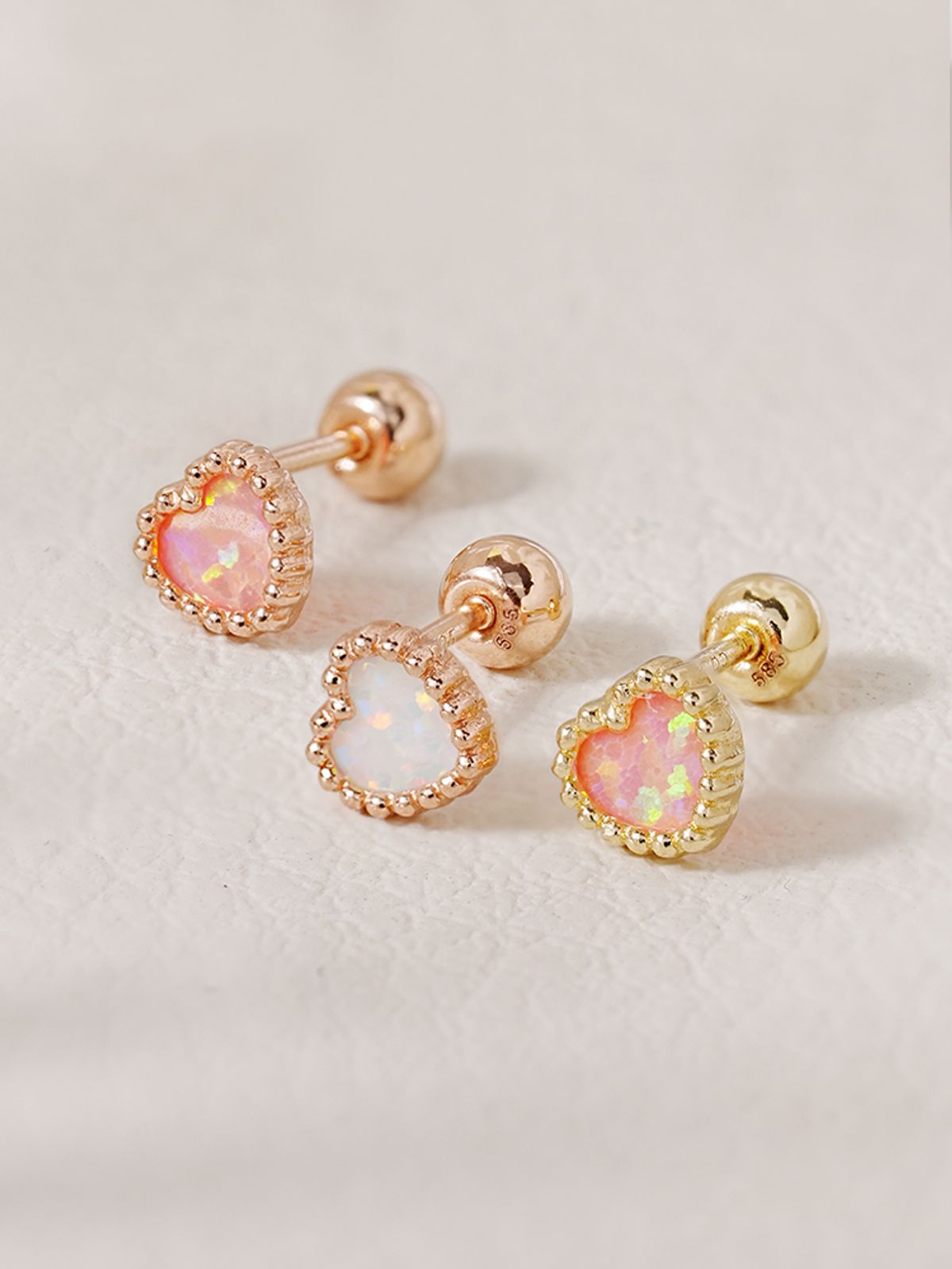 미니멀피어싱(MINIMALPIERCING) 14K 클래식 앤틱 하트 피어싱 귀걸이