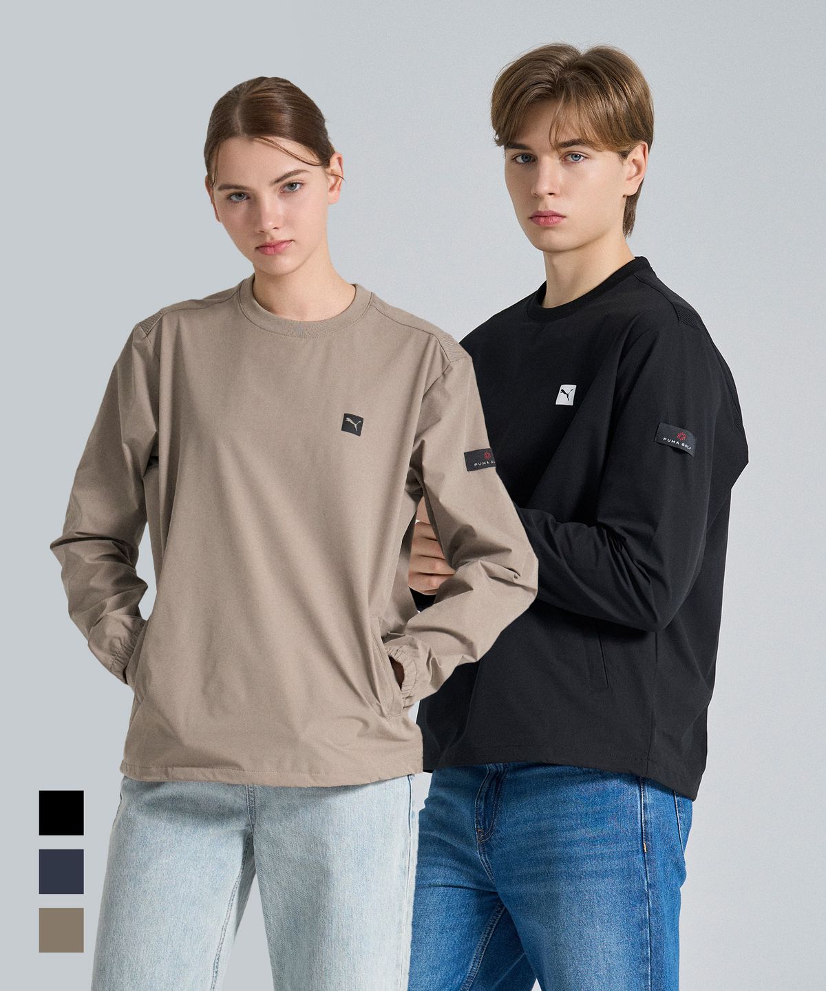푸마 골프(PUMA GOLF) 우븐 긴팔 피스테 유니 3color
