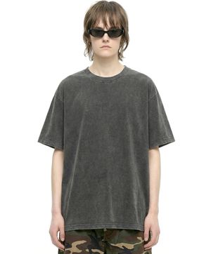 오버핏 시티즌 피그먼트 무지 반팔티셔츠 차콜