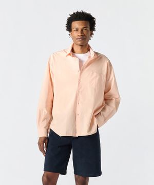 (U) 오버사이즈 포플린 셔츠 피치 OVERSIZED POPLIN SHIRT PEACH