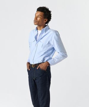 (U) 에폴렛 셔츠 블루 EPAULLETE SHIRT BLUE