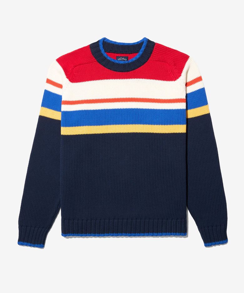 (U) 스트라이프 코튼 스웨터 멀티 스트라이프 STRIPED COTTON SWEATER MULTI STRIPED