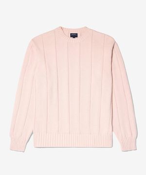 (U) 드롭 니들 스웨터 페일 핑크 DROP NEEDLE SWEATER PALE PINK
