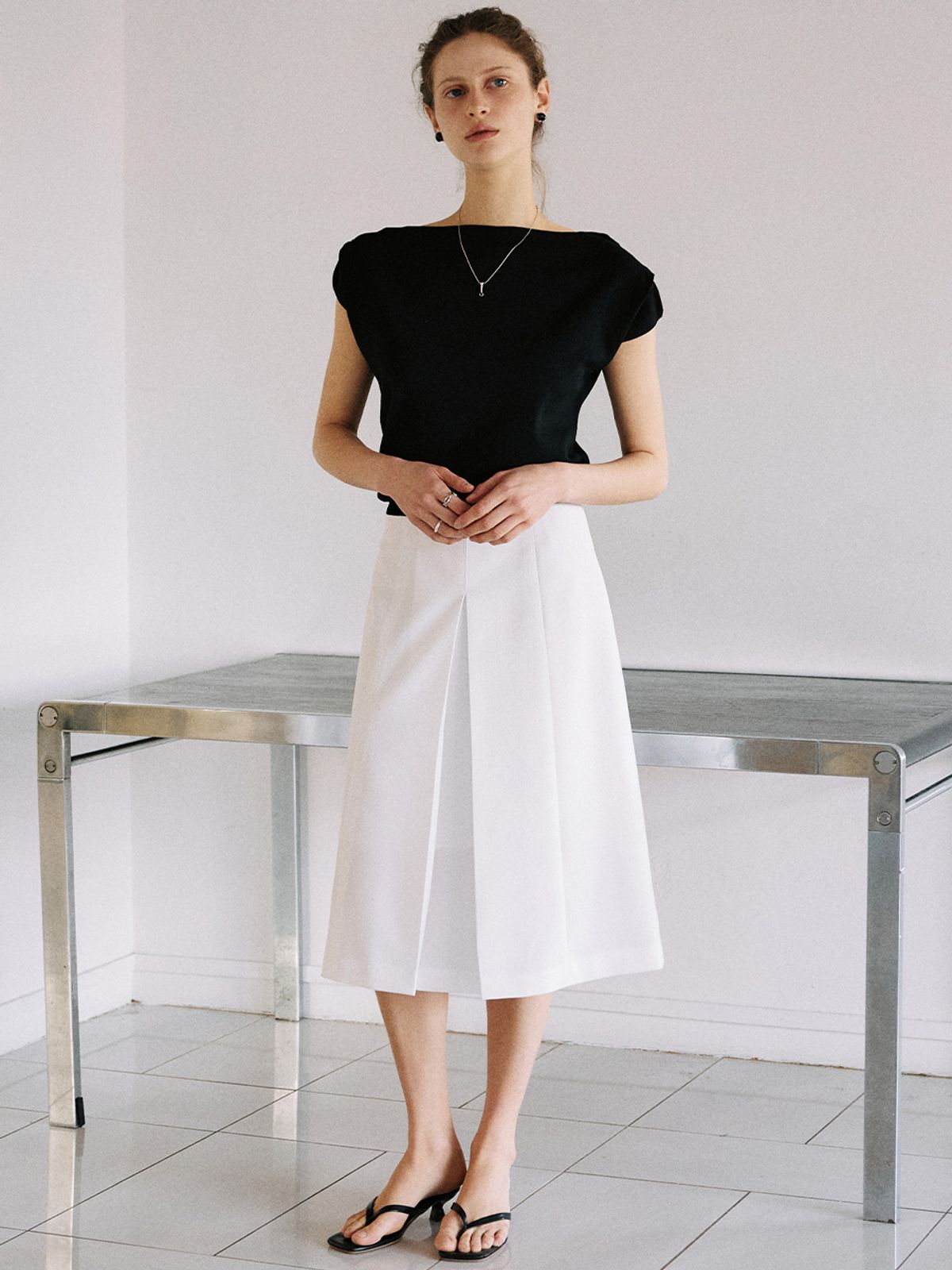 안젤로비안코(ANGELO BIANCO) Roa Midi Skirt