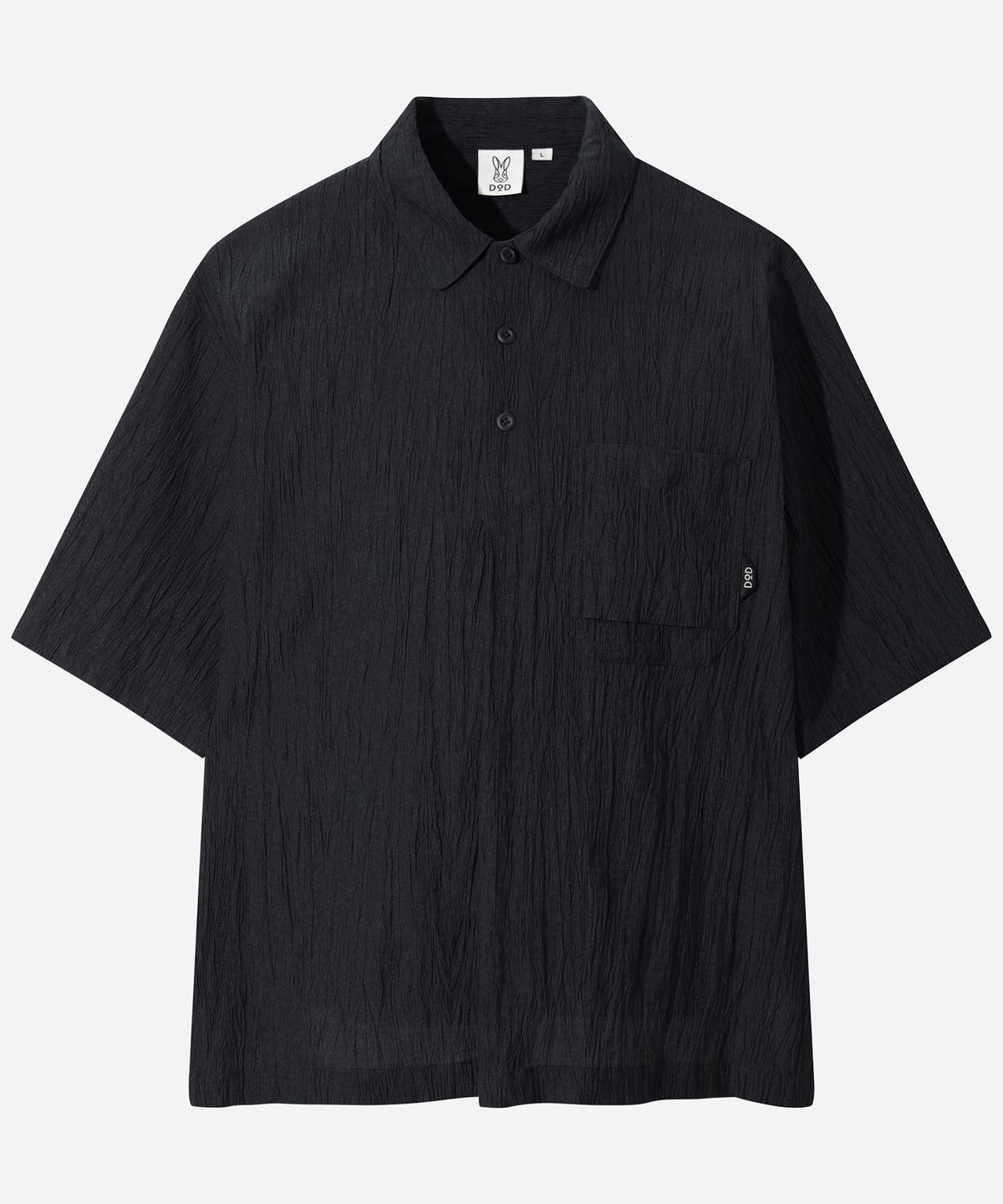 디오디(DOD) 젠클 크링클 반팔 폴로 티셔츠(BLACK)