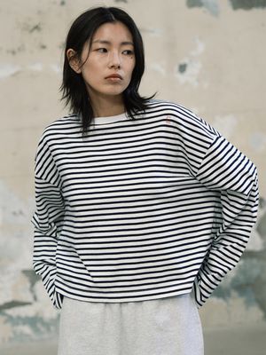 마린 스트라이프 롱슬리브 티셔츠