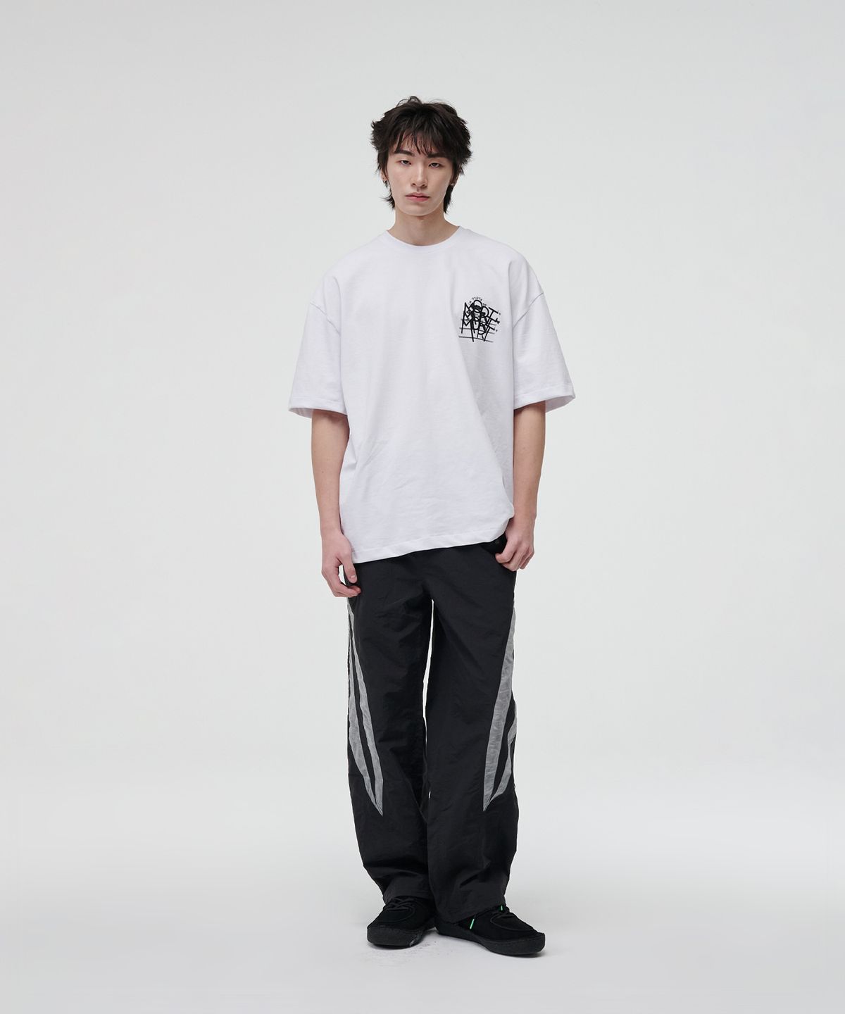 케이지엠(KZM) 밴딩 컷 나일론 팬츠 BLACK