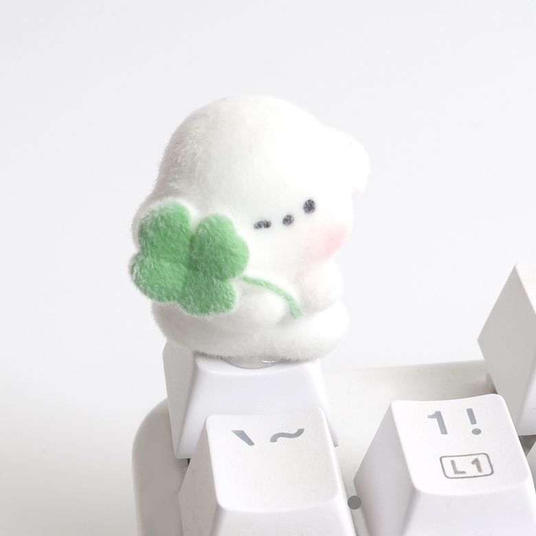 키캡(화이트)-행운강아지