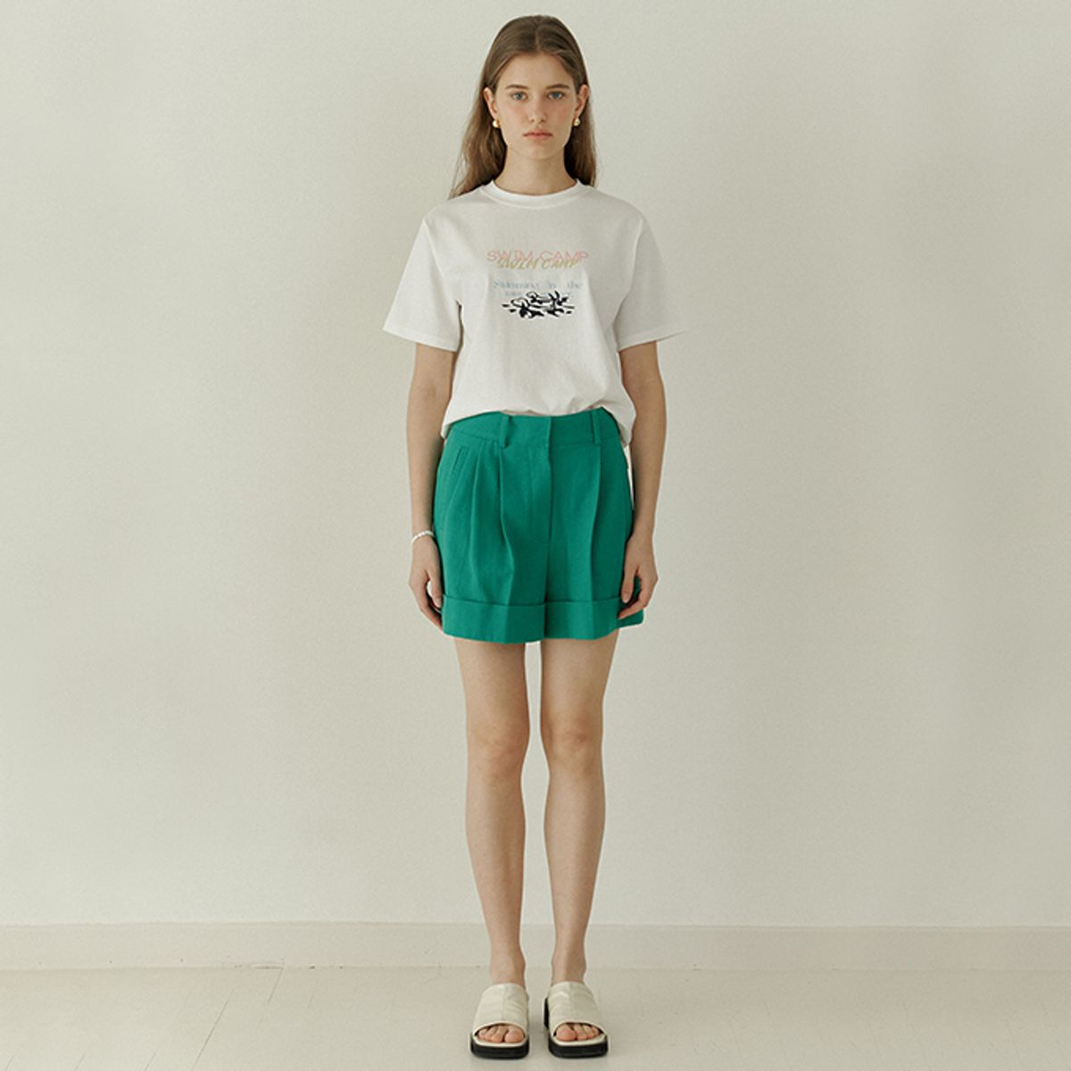 이울라이(IULAI) Swim camp T-shirt Ivory