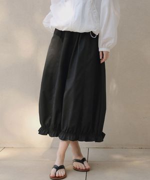 노델 밑단 셔링 벌룬 스커트