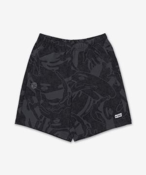 문페이스 스몰 로고 쇼츠 팬츠 - 카모 그레이 / AAPSPMC684XXQGYZ