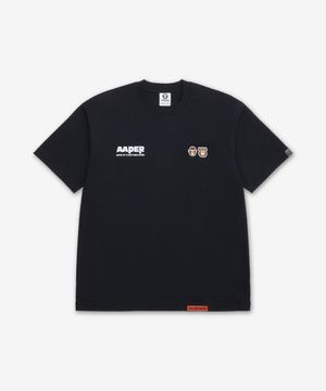 에이퍼 반소매 티셔츠 - 블랙 / AAPTEM1830XXQBKX