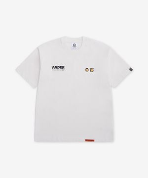 에이퍼 반소매 티셔츠 - 아이보리 / AAPTEM1830XXQIVA