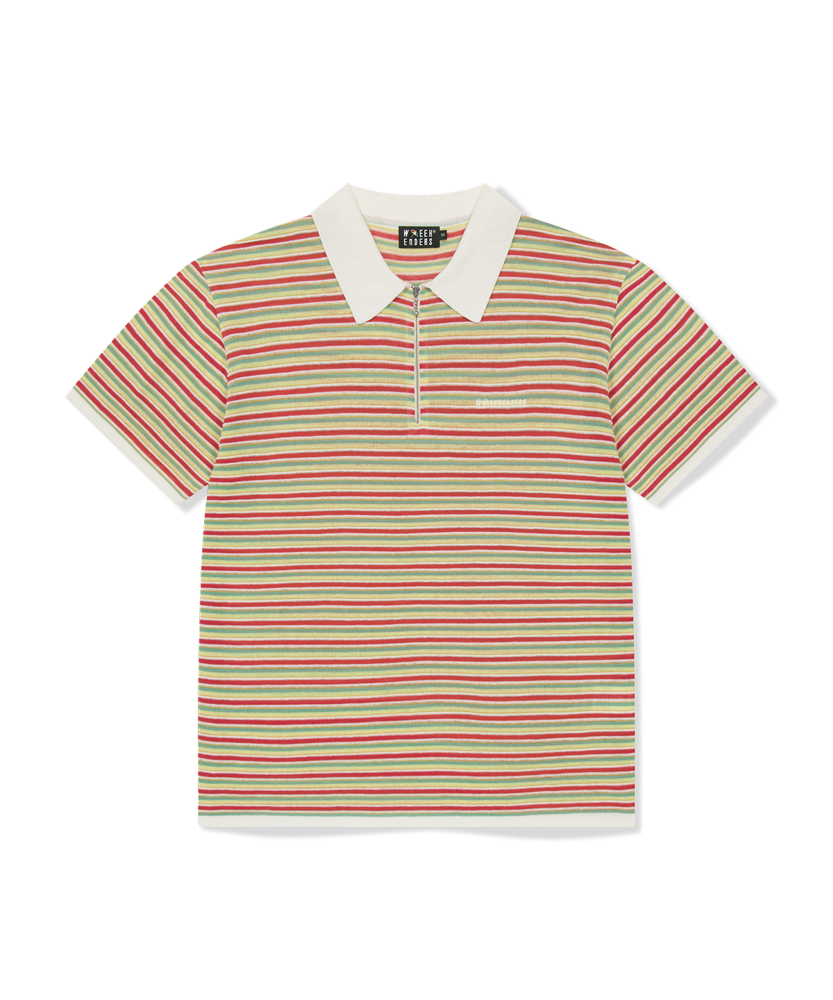위캔더스(WKNDRS) AP STRIPED HALF-ZIP POLO (YELLOW)