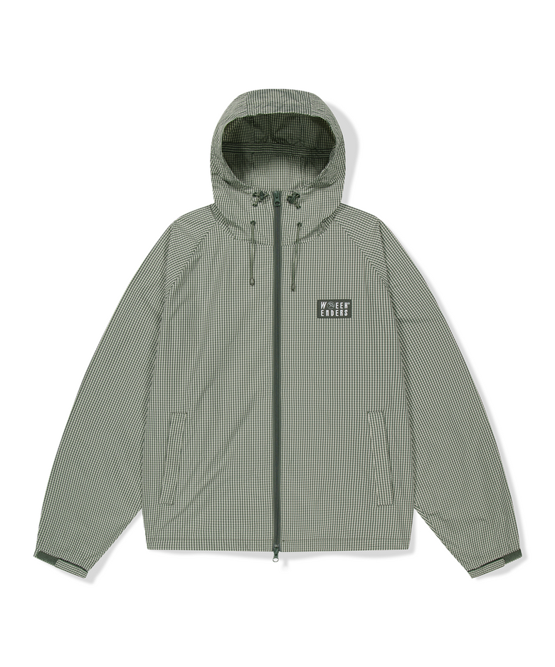 AP CHECKERD HOODIE JACKET (KHAKI)