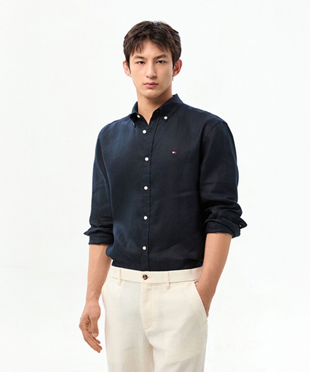 타미힐피거(TOMMY HILFIGER) [Asian fit] 프리미엄 린넨 셔츠 (T12G1WSH150MT2DW5)