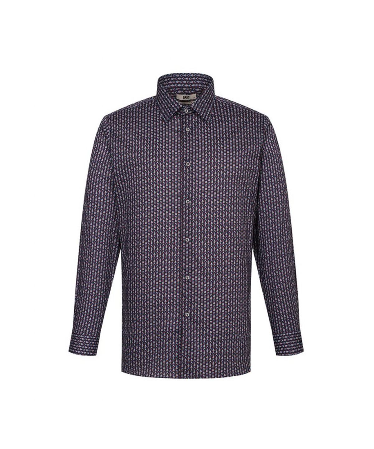 닥스셔츠(DAKS SHIRTS) 케어 면100 드롭스퀘어 프린트 셔츠_DMS1SHDL232N1