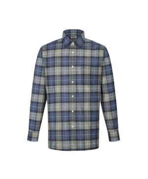 린넨혼방 이지케어 미디움체크 캐주얼셔츠 레귤러핏