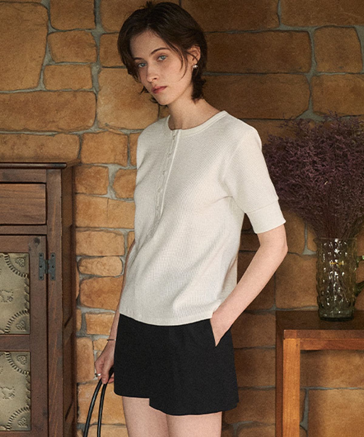안젤로비안코(ANGELO BIANCO) Classic Pintuck Shorts