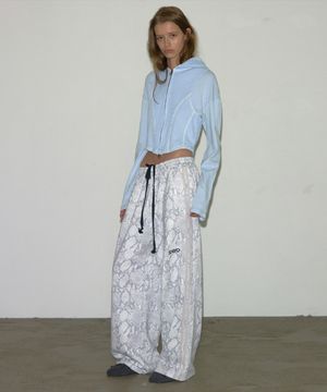 PYTHON SIDE-TRIM SWEATPANTS WHITE